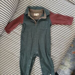 Me and Henry Striped Green and Red Baby Onesie Pacifier Kids